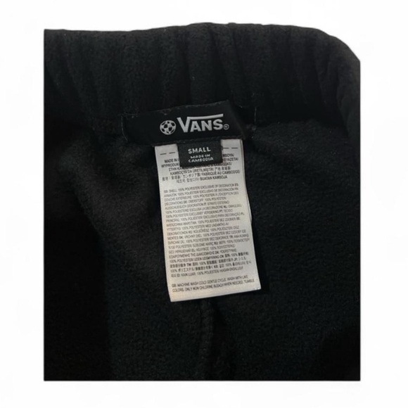 VANS Joggers Women’s S Fleece Pants Leopard Print Cuff Tapered Fit Lounge Cozy - Picture 5 of 5